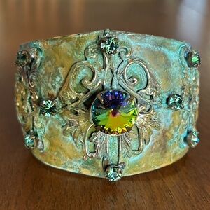Elaine Coyne Aurora Borealis Cuff Bracelet